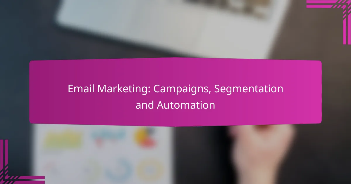 Email Marketing: Campaigns, Segmentation and Automation