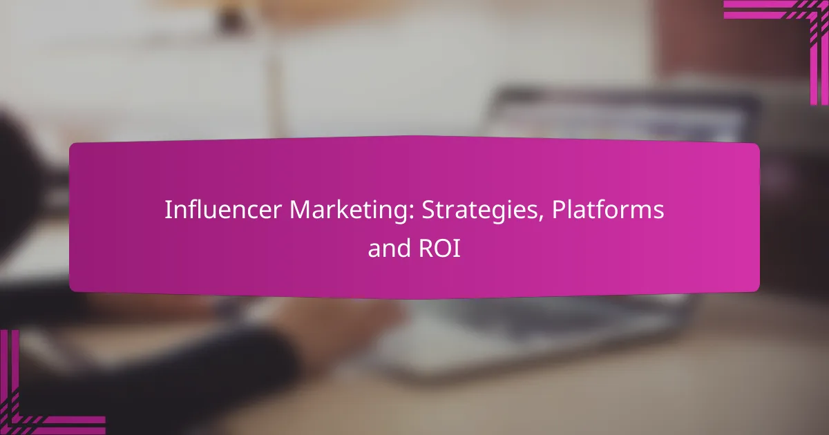 Influencer Marketing: Strategies, Platforms and ROI
