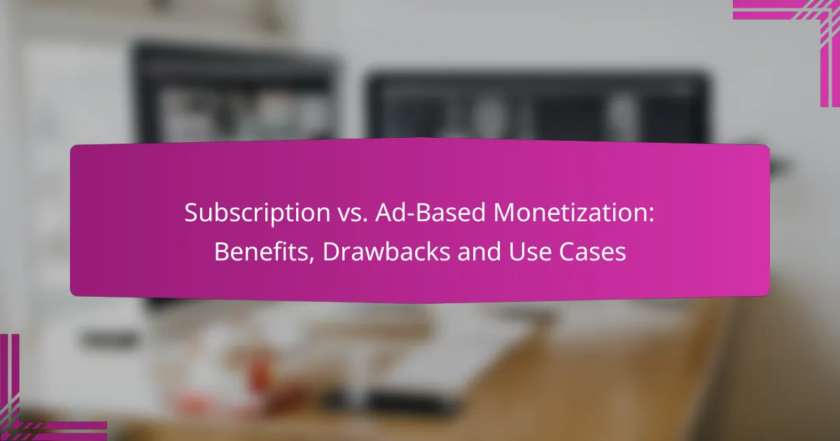 Subscription vs. Ad-Based Monetization: Benefits, Drawbacks and Use Cases
